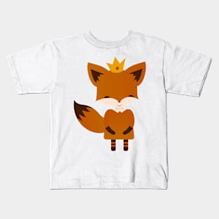 Funny fox cartoon Kids T-Shirt